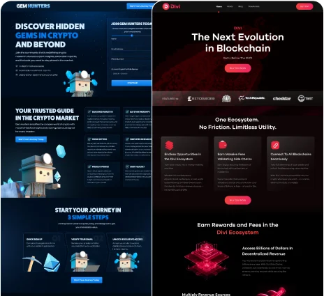 High-Converting crpto Pages